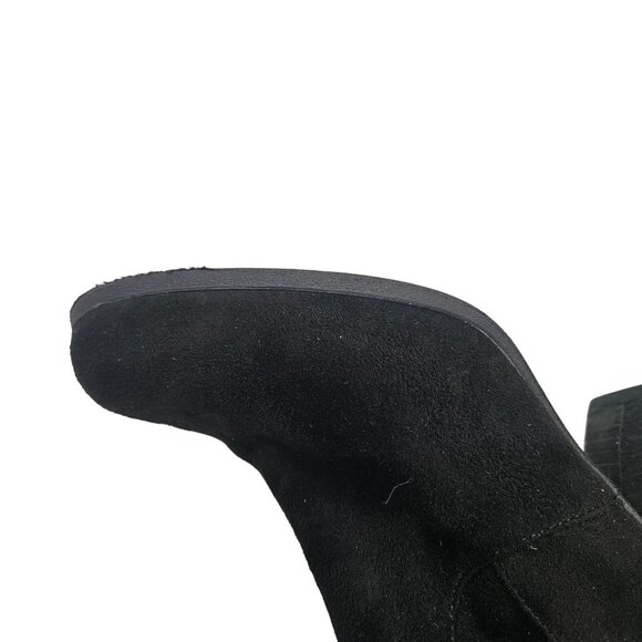 Chunky Goth black heel whimsigoth over the knee faux suede size 8 - Picture 7 of 15